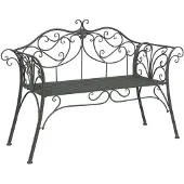 vidaXL Tuinbank 2-Aantal zitplaatsen 130 x 47 x 90 cm Staal