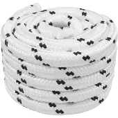 vidaXL Boottouw 2.5 mm 25 m Wit Polyester