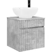 vidaXL Wandgemonteerde wastafelmeubel Betongrijs 49 x 44,5 x 66,5 cm