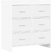 vidaXL Dressoir Wit 75 x 33 x 80 cm Bewerkt hout