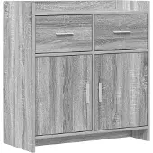 vidaXL Dressoir Grijs Sonoma 75 x 36 x 80 cm Bewerkt hout