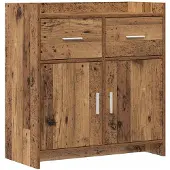 vidaXL Dressoir Oud hout 75 x 36 x 80 cm Bewerkt hout