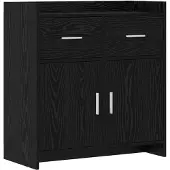 vidaXL Dressoir Zwart eiken 75 x 36 x 80 cm Bewerkt hout