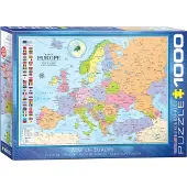 Sonstige Verlage Kaart van Europa, 1000 stukjes