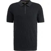 Vanguard Knitted Poloshirt Half-Zip Navy | Donkerblauw | Maat XL