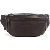 Harolds Leren gordeltas schoudertas Country Hipbag Plain Brown donkerbruin