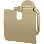 Saqu Eurotrend toiletrolhouder met klep geborsteld messing