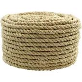 vidaXL Boottouw 14 mm 250 m Naturel