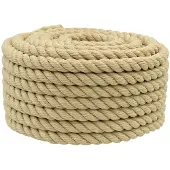 vidaXL Boottouw 2 mm 25 m Naturel