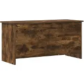 vidaXL Opbergkist Gerookt eiken 100 x 40 x 50 cm Bewerkt hout