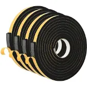 vidaXL Zelfklevende schuimtape 4 st Zwart 20mm x 5m CR Schuim