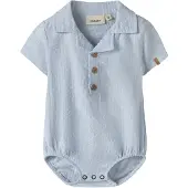 Name it Baby Rompers Nbmhoman Mak Ss Loose Body Shirt Lil - Lichtblauw - Maat 68