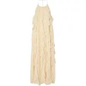 Y.A.S. YAS Dames Jurken Yasfinillo Halterneck Long - Geel - Maat 38