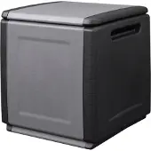 vidaXL Tuinbox 130 L 54x53x57 cm donkergrijs en zwart