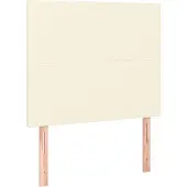 vidaXL Hoofdbord crème 80x5x118/128 cm kunstleer