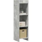 vidaXL Boekenkast Betonnen Grijs 30 x 30 x 111 cm Bewerkt hout