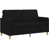vidaXL Sofa met Opbergruimte Zwart 152 x 78 x 87 cm Polyester