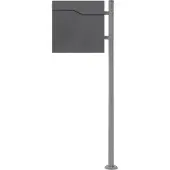 ML-Design Brievenbus 37x36,5x11 cm antraciet/houtlook staal