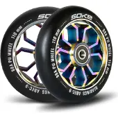 Soke 110 mm regenboogkleurige scooterwielen, 2 stuks