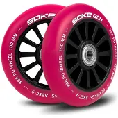 Soke Scooterwielen 100 mm robijn 2 stuks