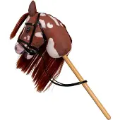 ByAstrup Hobbypaard - Coco - 68 cm - Kastanje/Wit - - OneSize - Speelgoed