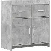 vidaXL Dressoir Betongrijs 75 x 36 x 80 cm Bewerkt hout