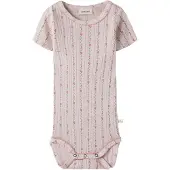 Lil´ Atelier BABY gebloemde romper met ruches - lichtroze Meisjes Katoen Ronde hals - maat 62