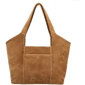 Hide & Stitches Suède Shopper/Handtas Brazos Camel