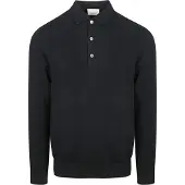 Profuomo Profuoo Longsleeve Poloshirt Luxury Basic Navy | Donkerblauw | Maat M