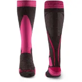 Bridgedale Lightweight Merino Endurance Over Calf Skisokken Dames (Maat - M, Kleur - Graphite / Pink)