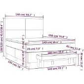 vidaXL Boxspring met matras fluweel donkergroen 140x190 cm