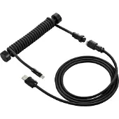 Sharkoon SGK50 Aviator Kabel Titan/Zwart (zwart, 1,85 meter, spiraalkabel voor SKILLER SGK50)