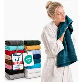 Komfortec 2x Handdoek 50x100 - 100% Katoen – Handdoekenset-Petrol