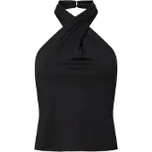 Pieces Pclula Haltertop Dames Zwart S