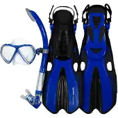 Mares Aquazone Volo One Splash Snorkeling Set Blauw EU 42-46