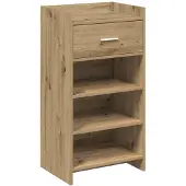 vidaXL Schoenenkast 48 x 36 x 92 cm Bewerkt hout Artisanaal eiken