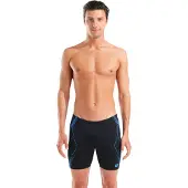 Arena - Graphic Swim Mid Jammer - Zwembroek 4, zwart