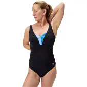 Speedo Shaping Printed Opusgem Dd+ Swimsuit Zwart UK 34 Vrouw
