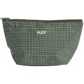 HAY Toilettas Grid Pouch Small Dark Green