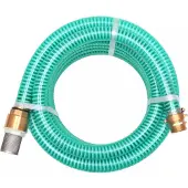 vidaXL Zuigslang met messing aansluitingen, 3 meter, 25 mm, groen
