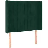 vidaXL Hoofdbord met randen 83x16x118/128 cm fluweel groen