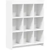 vidaXL Boekenkast Wit 87,5 x 30 x 111 cm Bewerkt hout