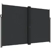 vidaXL Tuinscherm uittrekbaar 220x1200 cm zwart