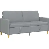vidaXL Sofa met Opbergruimte Lichtgrijs 172 x 78 x 87 cm Polyester