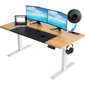 COMHOMA - Elektrisch Zit Sta Tafel 140x60 cm - Met Geheugenfunctie - Hout