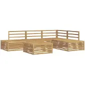 vidaXL 6 st Buiten bank set Wit