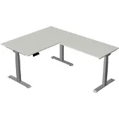 Kerkmann Elektrisch Zit-Sta Hoekbureau Move New Base 140x180 cm – licht grijs