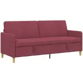 vidaXL Sofa met Opbergruimte Wijnrood 192 x 78 x 87 cm Polyester