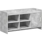 vidaXL Schoenenkast Betongrijs 100 x 39,5 x 51 cm Bewerkt hout