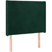 vidaXL Hoofdbord met randen 93x16x118/128 cm fluweel donkergroen